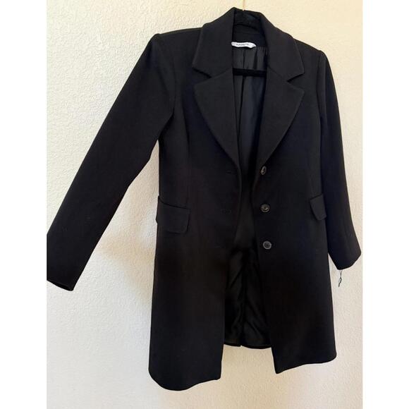 New Fleurette Charlie Wool Coat in Black Sz 6P $1295 - Picture 8 of 13